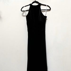 Jasmine B2 Velvet Halter Neck Sleeveless Sheath Gown